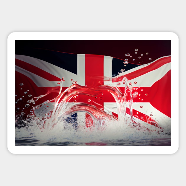 National Nations Flags - United Kingdom Flag - The Union Jack Flag Sticker by Unwind-Art-Work